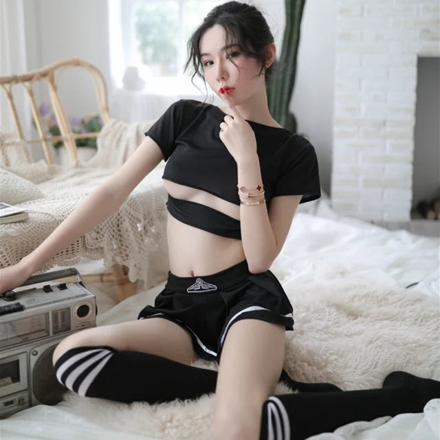 Cute Black "Police" Set