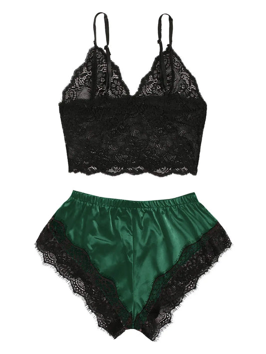 2 Piece Satin Pajama Set