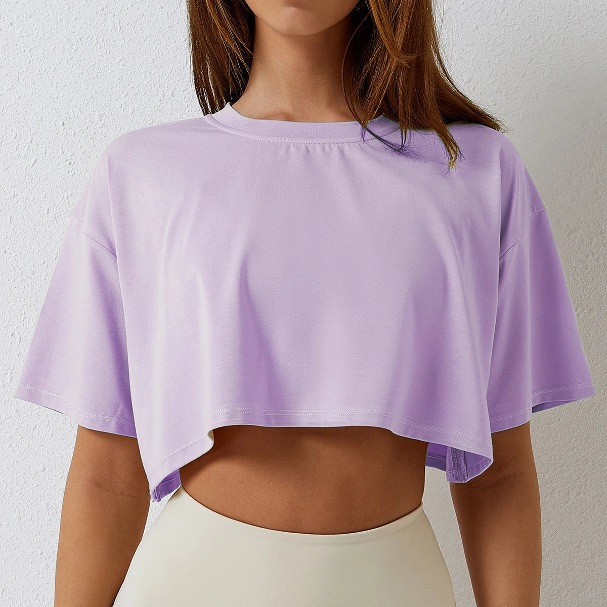 Loose Short Sleeve Crop Top