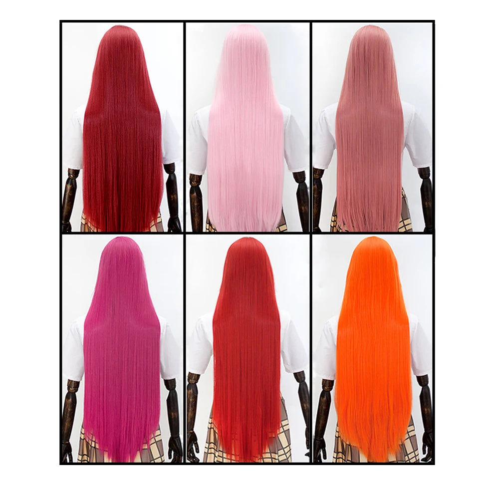 Synthetic Wig With Bangs Multi Colour