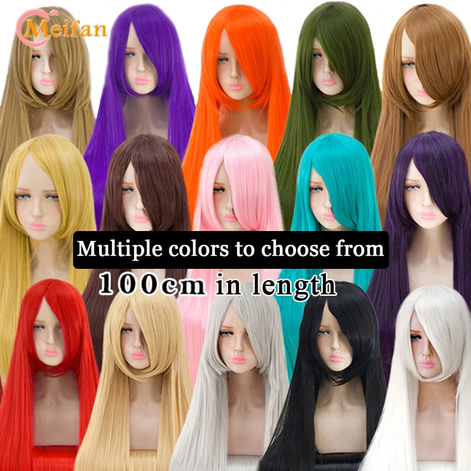 Synthetic Wig With Bangs Multi Colour