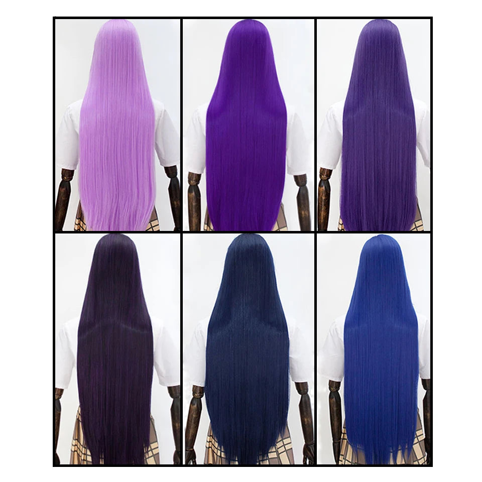 Synthetic Wig With Bangs Multi Colour