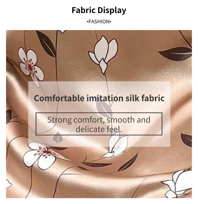 Floral Print Satin Gown