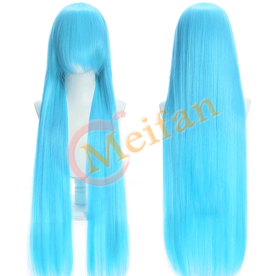 Synthetic Wig With Bangs Multi Colour