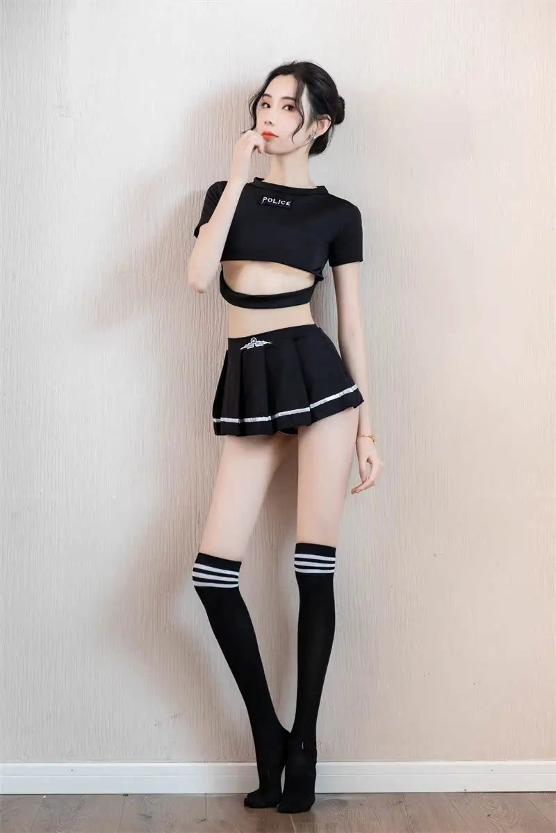 Cute Black "Police" Set