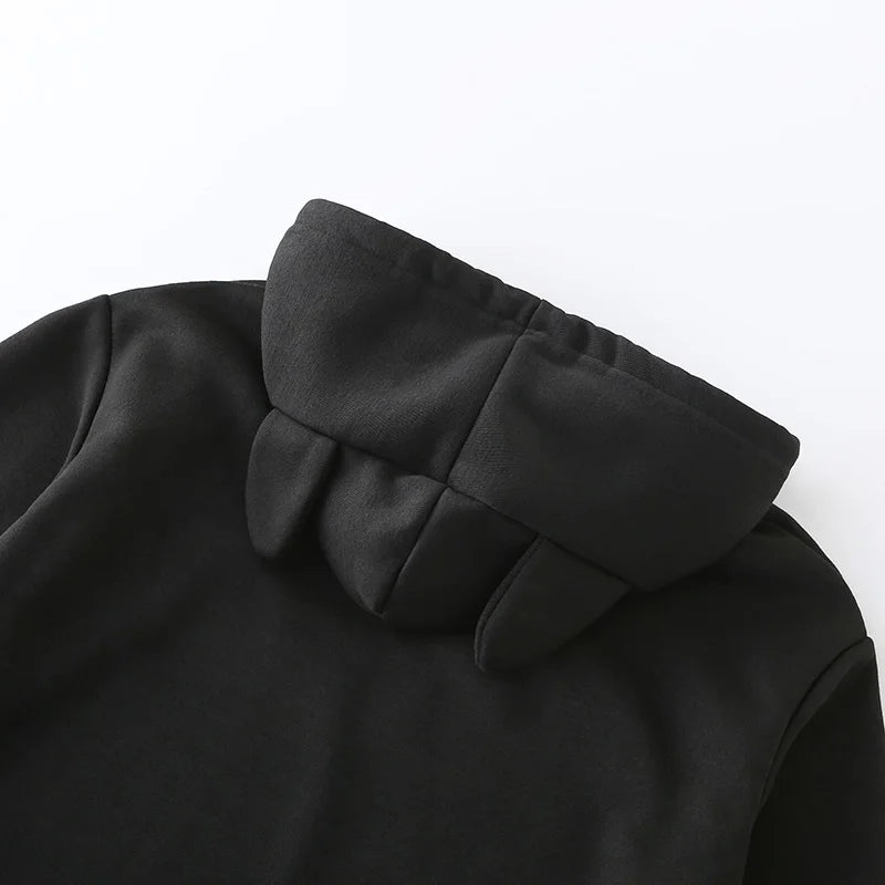 Cat Ears Hoodie Crop Top