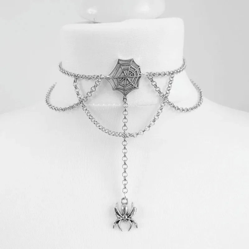 Goth Inverted Crescent Choker