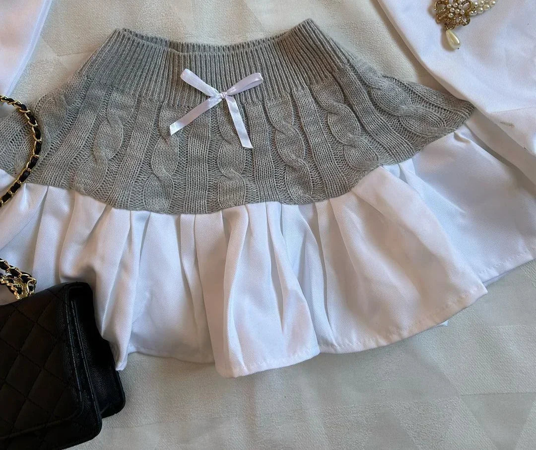 Cute Sweater Skirt Suit