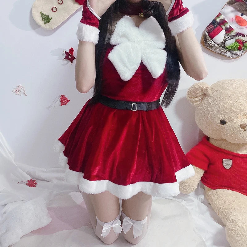 Christmas Red Dress Cloak Rope