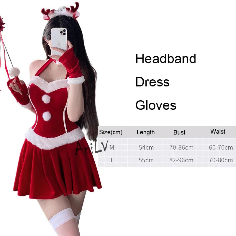 Christmas Red Dress Cloak Rope