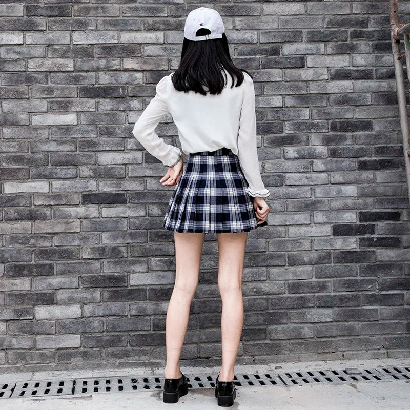 Mini High Waist Pleated Skirt