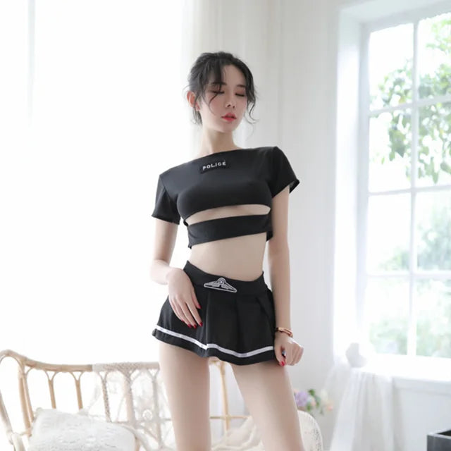 Cute Black "Police" Set