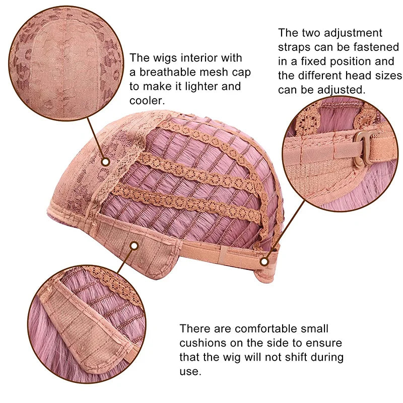 Synthetic Short Wavy Mixed Wig