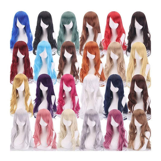 Wavy Cosplay Wigs Multi Colour