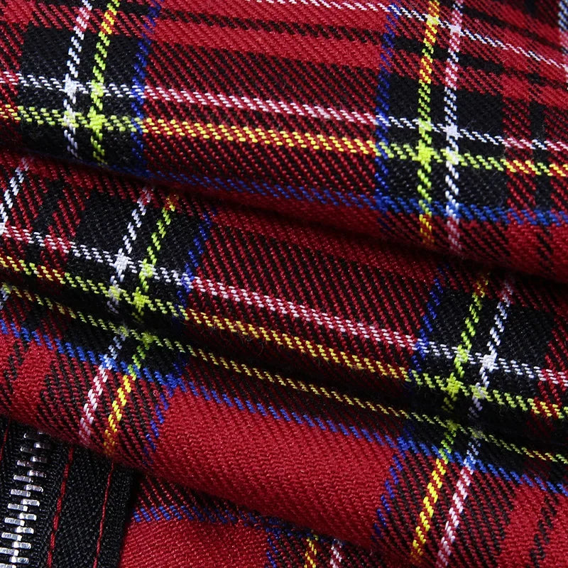 Plaid Punk Streetwear Zipper