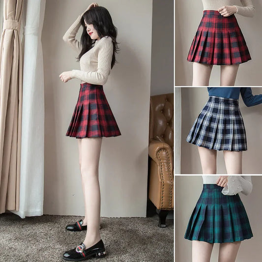 Mini High Waist Pleated Skirt