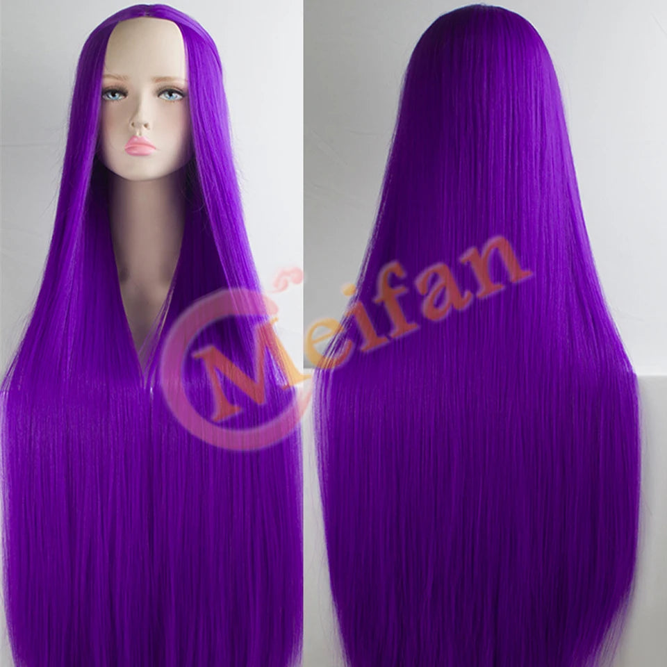 Synthetic Wig With Bangs Multi Colour