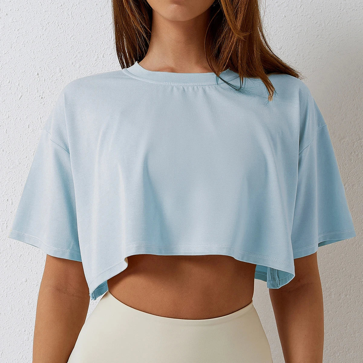 Loose Short Sleeve Crop Top