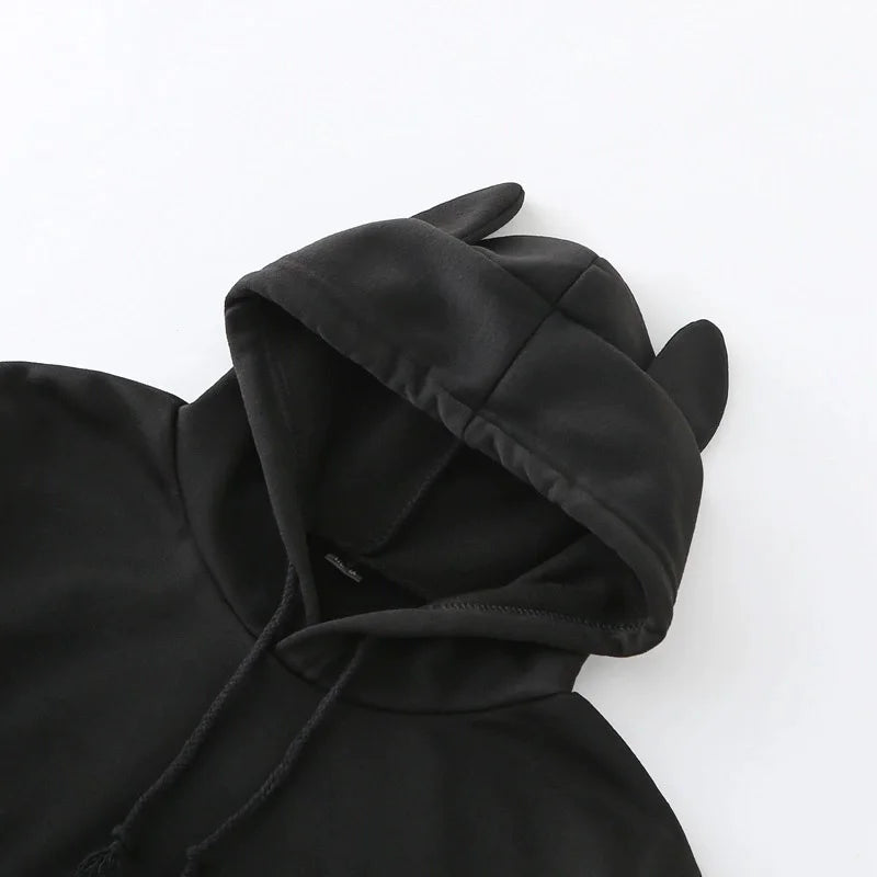Cat Ears Hoodie Crop Top