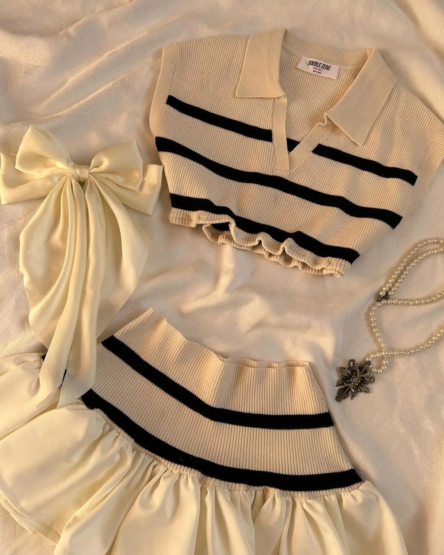 Cute Sweater Skirt Suit