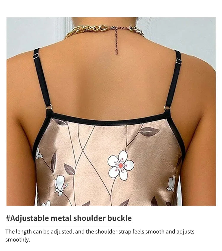 Floral Print Satin Gown