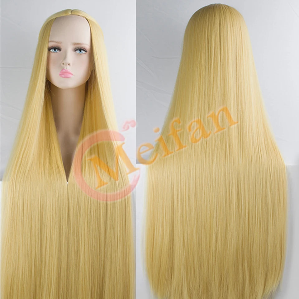 Synthetic Wig With Bangs Multi Colour