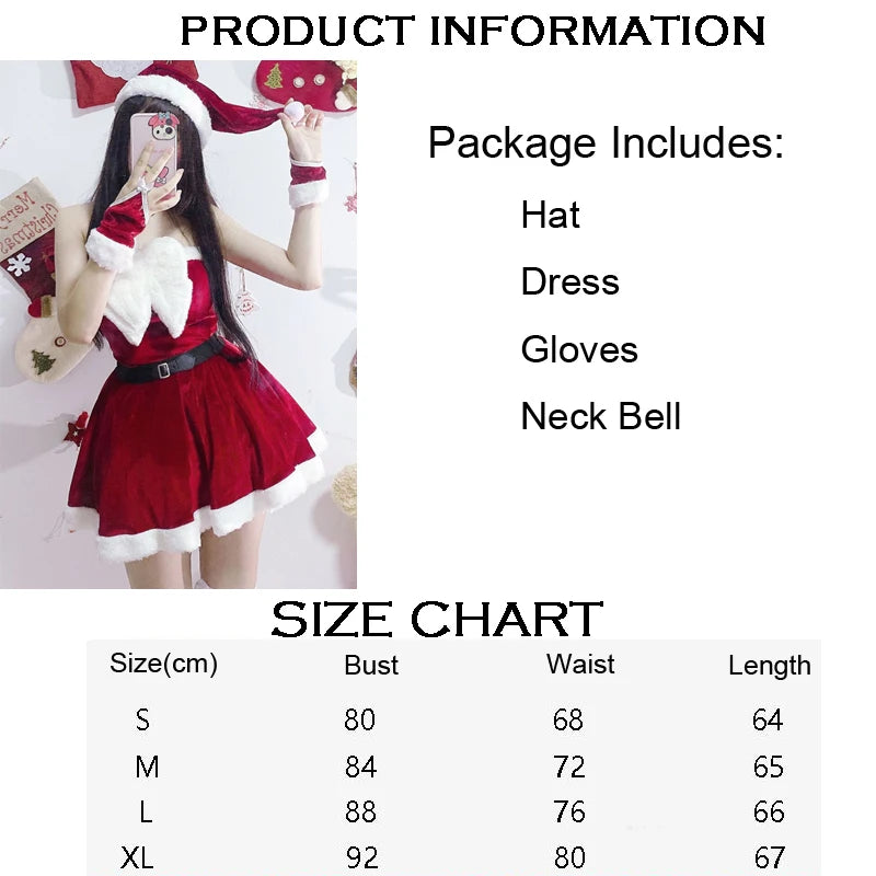 Christmas Red Dress Cloak Rope