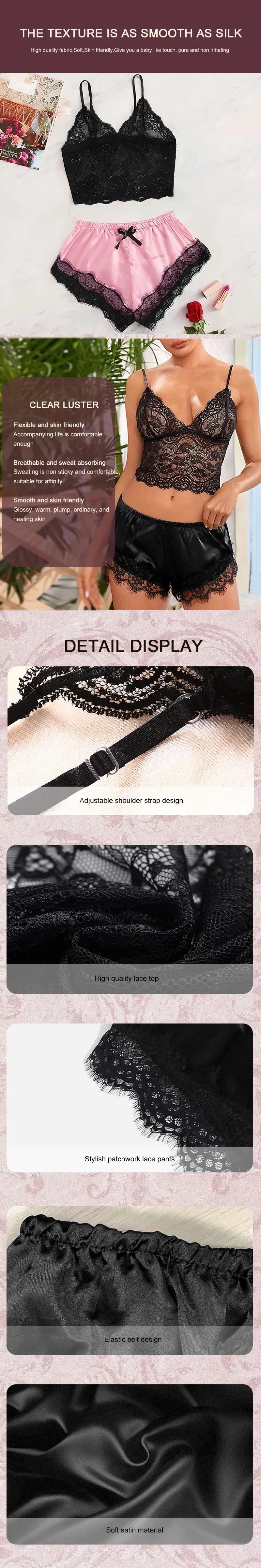 2 Piece Satin Pajama Set